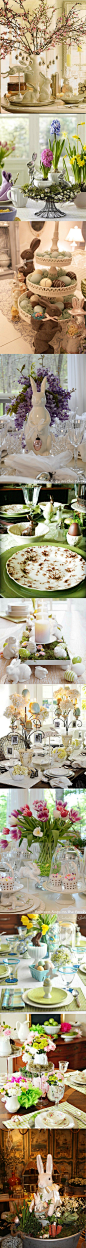 #婚礼布置#清新淡雅的复活节鲜花餐桌布置 更多: http://www.lovewith.me/share/detail/all/32763