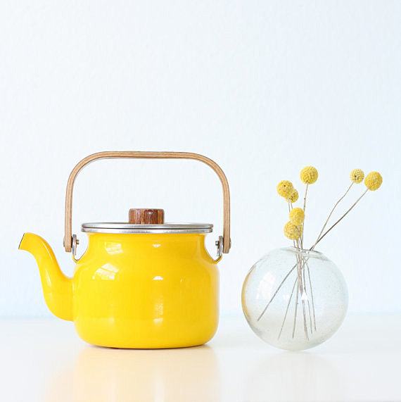 Retro Yellow Teapot ...