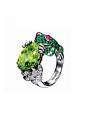 Boucheron
18K 金镶橄榄石及
钻石青蛙造型戒指