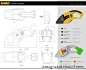 Dewalt 吸尘器设计方案 - 产品设计手绘 - 中国设计手绘技能网