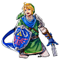 Link, Hyrule Warriors / Zelda Musou artwork by Okada (Hoooojicha): 
