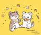 #動物 オコジョさんとパン - かなンボ的插画