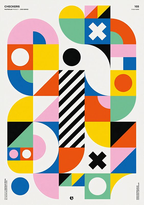 an abstract poster w...