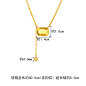 六福珠宝光影金5G黄金项链女时尚锁骨套链足金送礼计价GJGTBN0004-tmall.com天猫