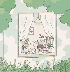 嗨罗勒采集到清新小漫画