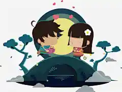 可爱牛郎织女动漫人物