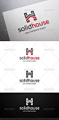 Solid House H Letter Logo - Letters Logo Templates