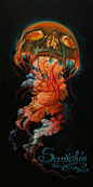 #tattoo##纹身##图案#Skull Art Jellyfish: 