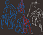 百家人体结构画法 之 肩部-胸腔-背部动作 [21P]-美术插画