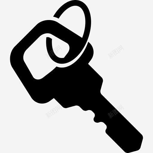 钥匙和戒指保安钥匙和锁图标 平面电商 创...