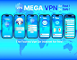 Mega VPN - Mobile App Design