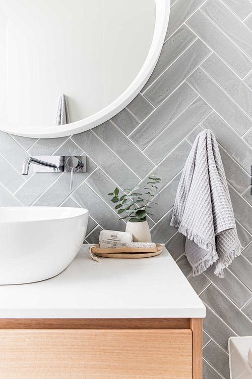 Light Grey Herringbone Bathroom Tiles Light Grey Herringbone Bathroom