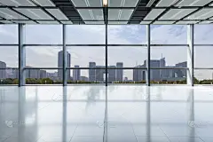 窗户,全景,城市天际线,建筑外部,玻璃,办公室,天空,留白,水平画幅,云