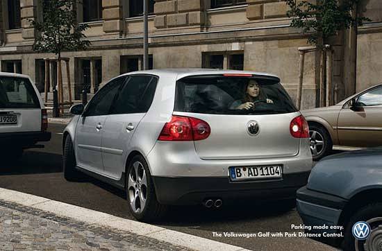 大众全自动泊车系统的创意广告