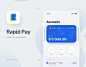 Rapid Pay Finance App : Rapid Pay is a simple finance application that allows you to monitor your cash balance on many cards, quickly send and receive money, see  your expense analytics.