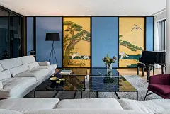 地毯 沙发 客厅 家装空间 茶几 中式 壁纸