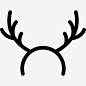 鹿的角图标 https://88ICON.com 技术方 服装 庆祝圣诞节 