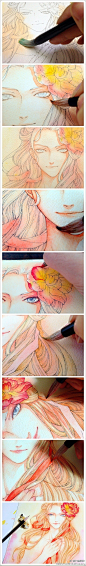  手绘 插画手绘 素描 铅笔画 硫代硫酸钠 的插画 20120218上色过程