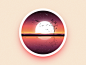 Landscape night badge