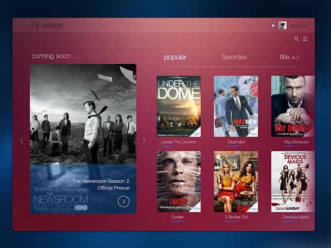 Tv series UI by SHAW...