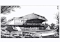 别墅设计手绘精细黑白线稿表现 - 视觉中国设计师社区