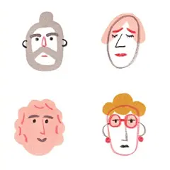 简笔画小头像

作者：ilkameszely #艺界v动态##手帐素材插画手绘# ​​​​