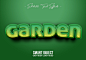 绿色花园晶莹剔透的立体字特效文本样式PS模板素材 Garden text style effect