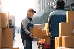 快递分装职业人物拍摄