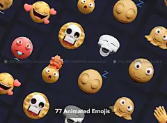 77款卡通可爱emoji动态gif表情包头像Blender模型+PNG免抠图设计素材 EMOJIZ – Animated 3D emojis插图7