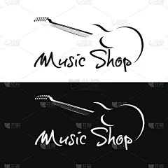 一套音乐商店的标志