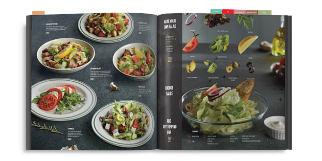 Food menu design for...