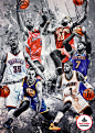 Foot Locker // NBA All-Star 2015 Poster Artwork : Artwork created for Foot Locker Australia's All-Star Weekend outdoor event for Perth's House of Hoops store. 2,000 posters were given out to fans and customers on the day. Artwork © Tyson Beck