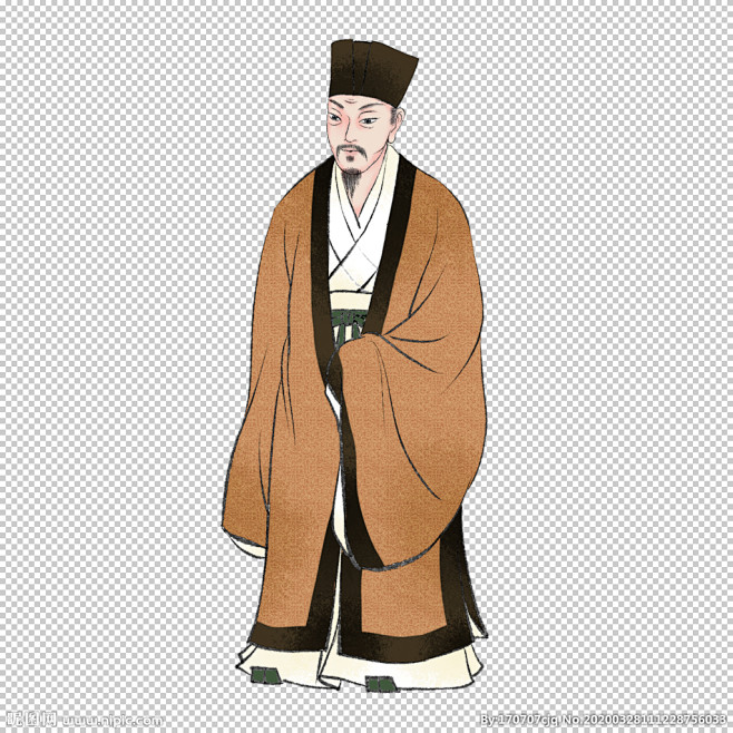 国学人物插画