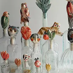 #手作# 插画与陶瓷手工艺品的完美结合，由艺术家 Elise Lefebvre 创作 ​​​​