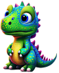 Baby colorful dinosaurus 01
