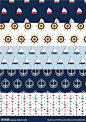 海洋元素图案 蓝色航海花纹 海洋元素花纹 航海元素图案 夏季航海花纹 夏季海洋图案 海洋航海 船锚 海螺 海星 舵手 救生圈 锚 舵 海洋旗帜 船 帆船 轮船 矢量 航海图案 水手图案面料 航海印花图案