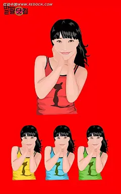 托着下巴的黑发女孩时尚人物插画PSD分层素材|PSD素材|绘画设计|卡通人物|漫画人物|人物插画|手绘人物|水彩插画|PSD素材元旦素材|礼品素材 PSD素材|庆典素材 PSD素材|配景素材PSD素材(PSD)