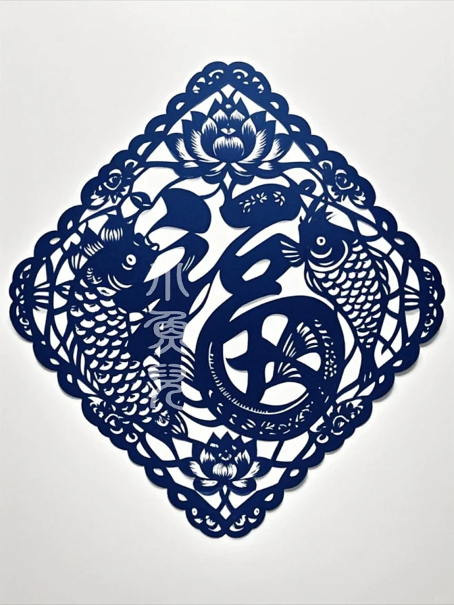 ❤️剪纸底稿·福字06学生美术社团作品展...