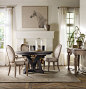 Hooker Furniture Dining Room Corsica Dark Round Dining Table w/1-18in Leaf 5280-75203 : Like the Mediterranean island for which it is named, Corsica is a melting pot of timeless design influences with a sun washed ambience and casual attitude.