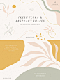 Aloha! Fresh Flora & Abstract Shapes is a collection of hand drawn flora illustrations + abstract shapes perfect for logo design, packaging, styling quotes, social media, and more! Create beautiful compositions, patterns, and products. The possibiliti