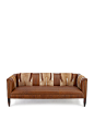 Old Hickory Tannery Pierce Hairhide Leather Sofa