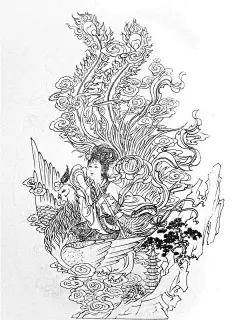 白描神话人物作品赏析