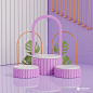 Free PSD product display 3d podium background