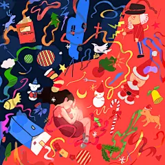 oppo手机壁纸插画插画商业插画透明塑料袋 - 原创作品 -  