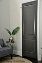 <3 Dark Gray Painted Interior Doors - Black Fox, Sherwin Williams: