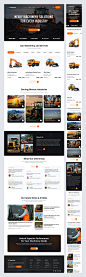 heavy machinery machinery Transport machine machinery website landing page Website Design UI/UX Figma Website