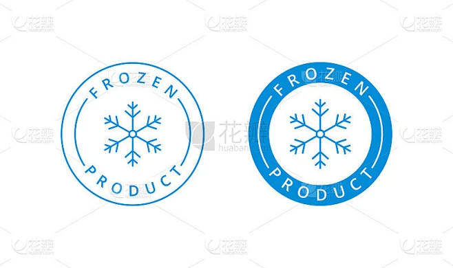冷冻产品标签、标签、食品包装印章、雪花图标素材-花瓣网