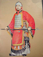 西周（公元前11世纪-公元前771年）武士复原图。西周武士身着的“练甲”大多以缣帛夹厚绵制作，属布甲范畴