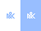 N&K letter typography nk monogram logotype symbol mark logo