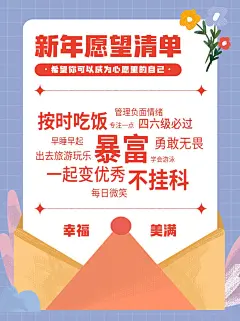 新年愿望清单小红书封面